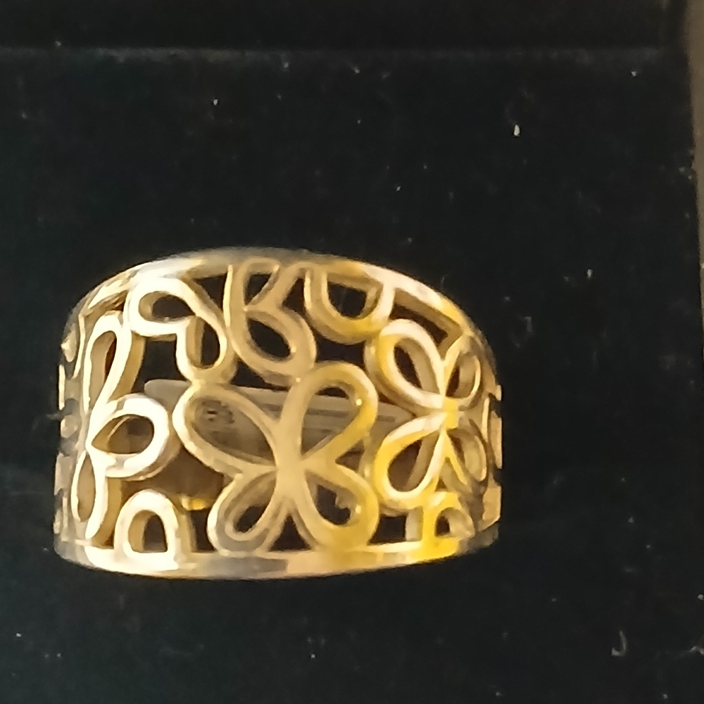 925 SS Butterfly/Floral Ring 😯 - Picture 9 of 10